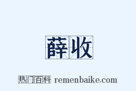 薛收是什么意思的图片